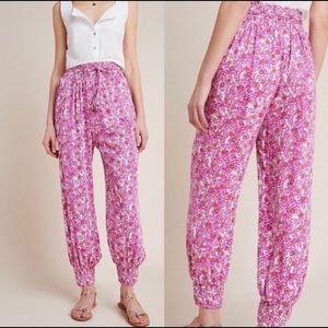 NWT Anthropologie Abstract Jogger Pink/Orange | L